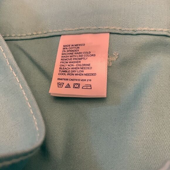 Nautica turquoise skinny ankle pants Size 4 NWT - Picture 7 of 8